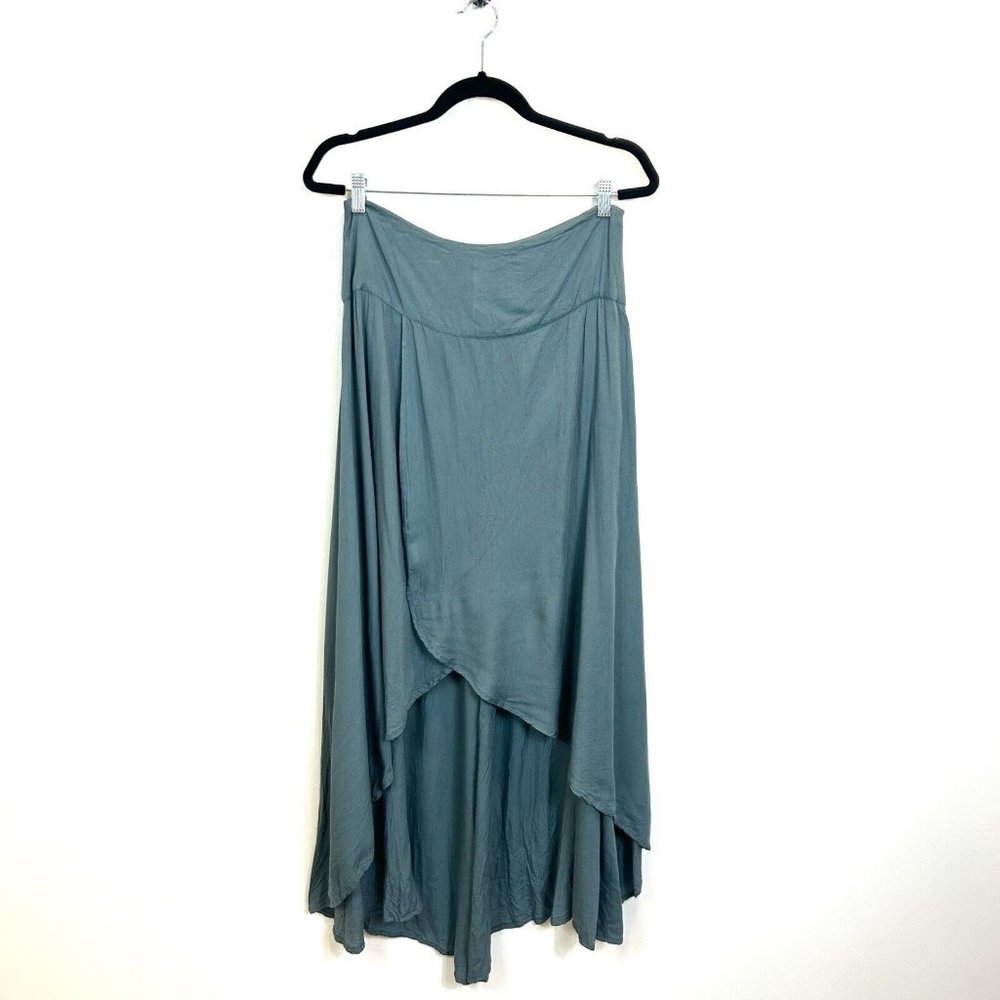 O'Neill Ambrosio Maxi Woven Skirt Size Large Balsam Green 100% Viscose